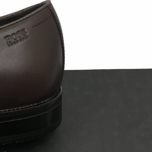 NEW IN BOX Boss Hugo Boss Signature Dress Shoes! Brown  Square Toe  Fine Leather
